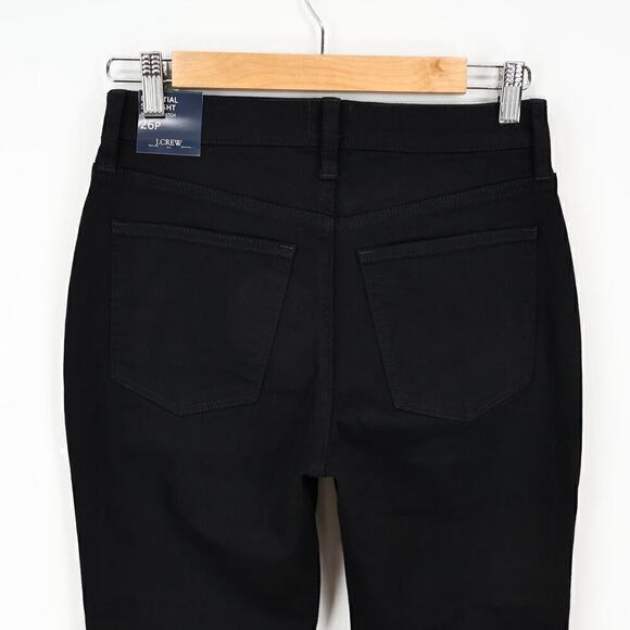 J. Crew Petite Essential Straight Jean All-day Stretch Black Size 26 Petite NWT - Picture 6 of 7